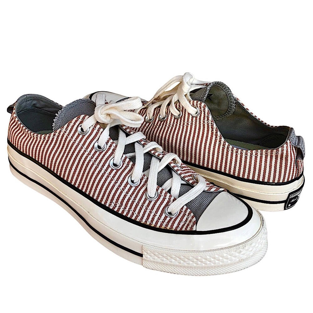 Converse A00474C Chuck 70 Low Crafted Dusty Rose Ivory Stripe Women’s Size 9